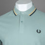 Fred Perry M3600 Polo Shirt Silver Blue/Honeycomb/Black