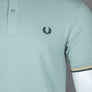 Fred Perry M3600 Polo Shirt Silver Blue/Honeycomb/Black