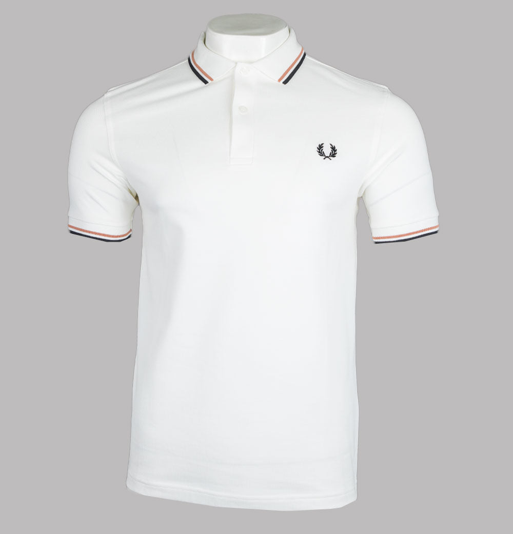 fred perry polo black red white