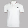 Fred Perry M3600 Polo Shirt Snow White/Light Rust/Black