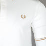 Fred Perry M3600 Polo Shirt Snow White/Oat/Warm Stone