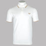 Fred Perry M3600 Polo Shirt Snow White/Oat/Warm Stone