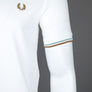 Fred Perry M3600 Polo Shirt Snow White/Silver Blue/Dark Caramel