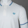 Fred Perry M3600 Polo Shirt Snow White/Ultra Violet/Ocean