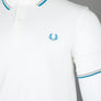 Fred Perry M3600 Polo Shirt Snow White/Warm Grey/Ocean