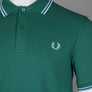 Fred Perry M3600 Polo Shirt Sport Green/Track Blue