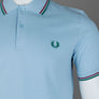 Fred Perry M3600 Polo Shirt Track Blue/Burnt Red/Sport Green