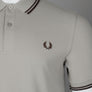 Fred Perry M3600 Polo Shirt Warm Grey/Brick