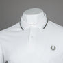 Fred Perry M3600 Polo Shirt White/Light Ice/Green