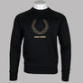 Fred Perry Outline Laurel Wreath Sweatshirt Black