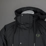Fred Perry Padded Zip Through Hooded Jacket Black