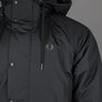 Fred Perry Padded Zip Through Hooded Jacket Black