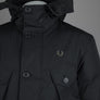 Fred Perry Patch Pocket Puffer Jacket Black