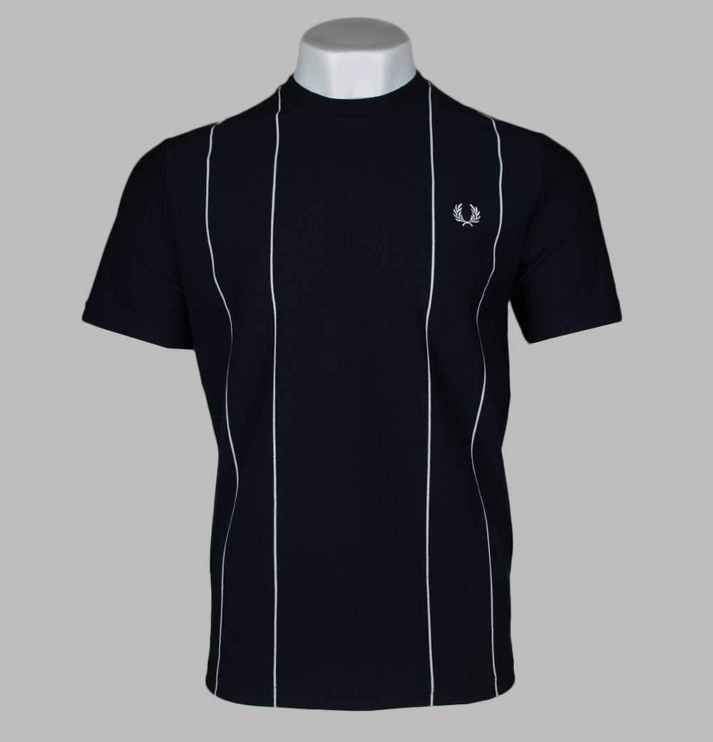 Fred Perry Pinstripe Pique T-Shirt Navy – Bronx Clothing