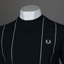 Fred Perry Pinstripe Pique T-Shirt Navy