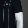 Fred Perry Pinstripe Pique T-Shirt Navy