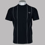 Fred Perry Pinstripe Pique T-Shirt Navy