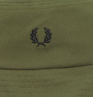 Fred Perry Pique Bucket Hat Uniform Green
