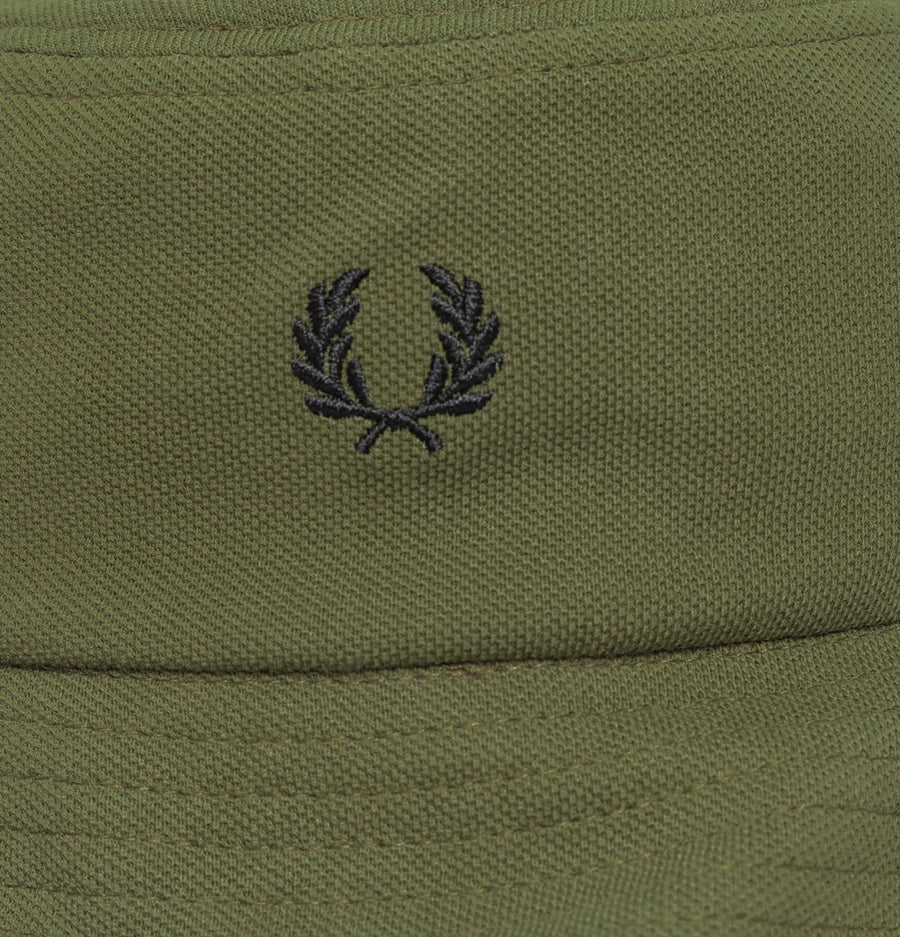 Fred Perry Pique Bucket Hat Uniform Green