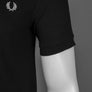 Fred Perry Plain Polo Shirt Black/White