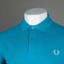 Fred Perry Plain Polo Shirt Cyber Blue/Light Ice