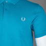Fred Perry Plain Polo Shirt Cyber Blue/Light Ice