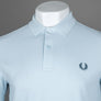 Fred Perry Plain Polo Shirt Light Ice/Petrol Blue