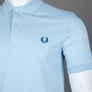 Fred Perry Plain Polo Shirt Light Smoke/Shaded Cobalt