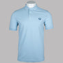 Fred Perry Plain Polo Shirt Light Smoke/Shaded Cobalt