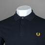 Fred Perry Plain Polo Shirt Navy/Honeycomb