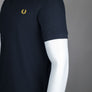 Fred Perry Plain Polo Shirt Navy/Honeycomb