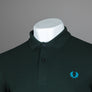 Fred Perry Plain Polo Shirt Night Green/Ocean