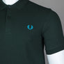 Fred Perry Plain Polo Shirt Night Green/Ocean