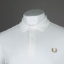 Fred Perry Plain Polo Shirt Snow White/Warm Stone