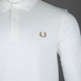 Fred Perry Plain Polo Shirt Snow White/Warm Stone