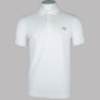 Fred Perry Plain Polo Shirt Snow White/Warm Stone