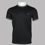 Fred Perry Ringer T-Shirt Black/Laurel Wreath Green