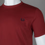 Fred Perry Ringer T-Shirt Burnt Red