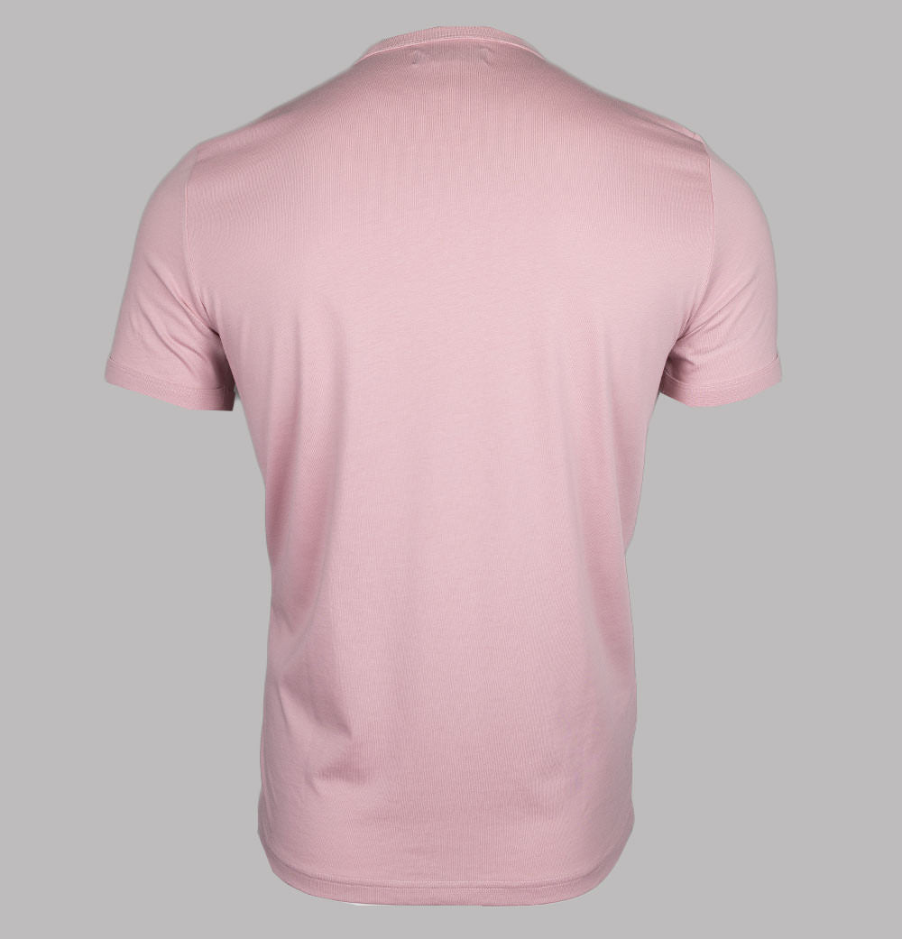 fred perry taped ringer t shirt pink