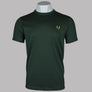 Fred Perry Ringer T-Shirt Court Green
