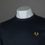 Fred Perry Ringer T-Shirt Navy/Honeycomb