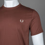 Fred Perry Ringer T-Shirt Whisky Brown