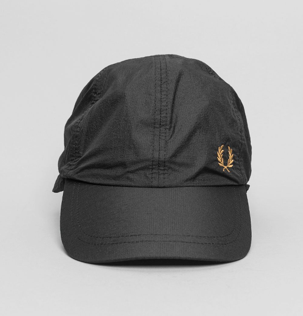 Fred Perry Ripstop Shaded Cap Black Dark Caramel