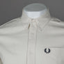 Fred Perry Short Sleeve Oxford Shirt Ecru