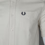 Fred Perry Short Sleeve Oxford Shirt Ecru