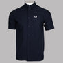 Fred Perry Short Sleeve Oxford Shirt Navy