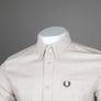 Fred Perry Short Sleeve Oxford Shirt Porridge Marl