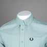 Fred Perry Short Sleeve Oxford Shirt Silver Blue