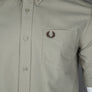 Fred Perry Short Sleeve Oxford Shirt Warm Grey