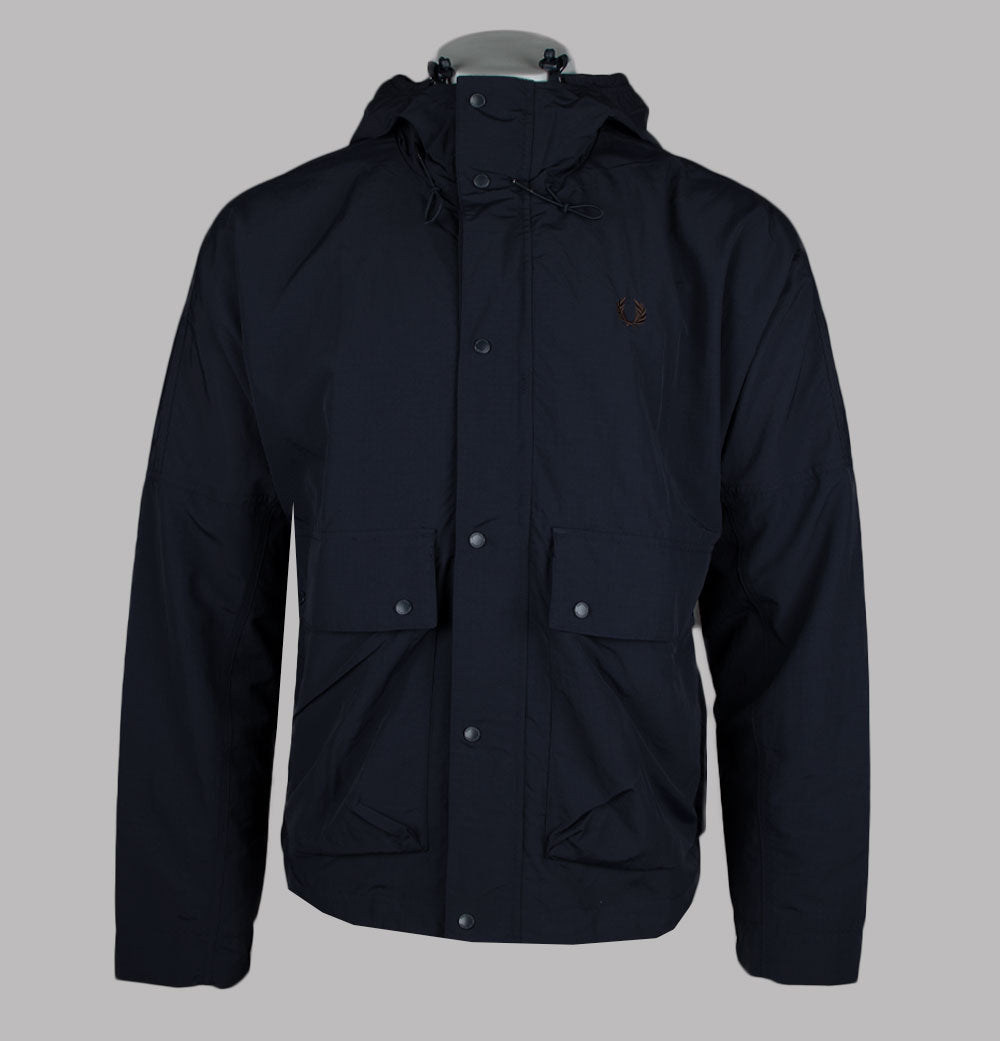 Fred Perry Short Snorkel Parka Navy – Bronx Clothing